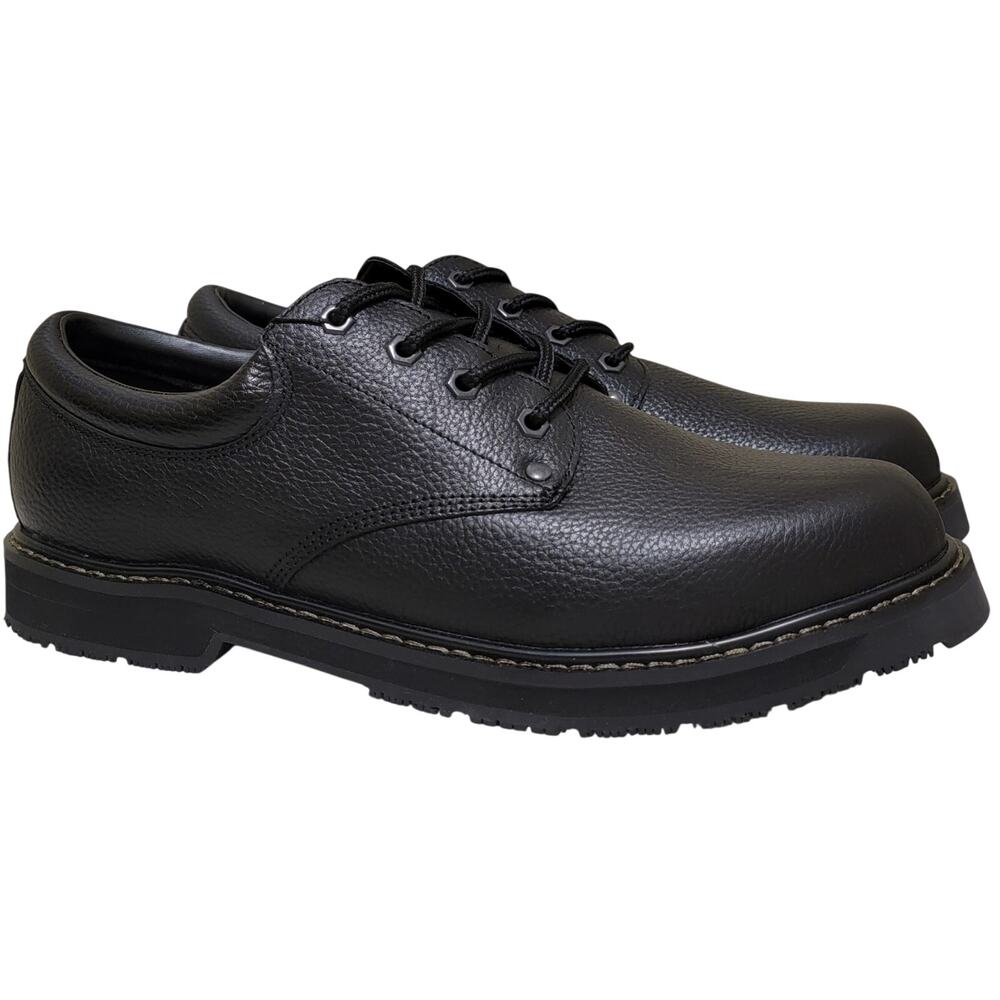 Dr Scholl's Men Harrington II Slip Resist Work Oxfords Size US 13W Black Leather